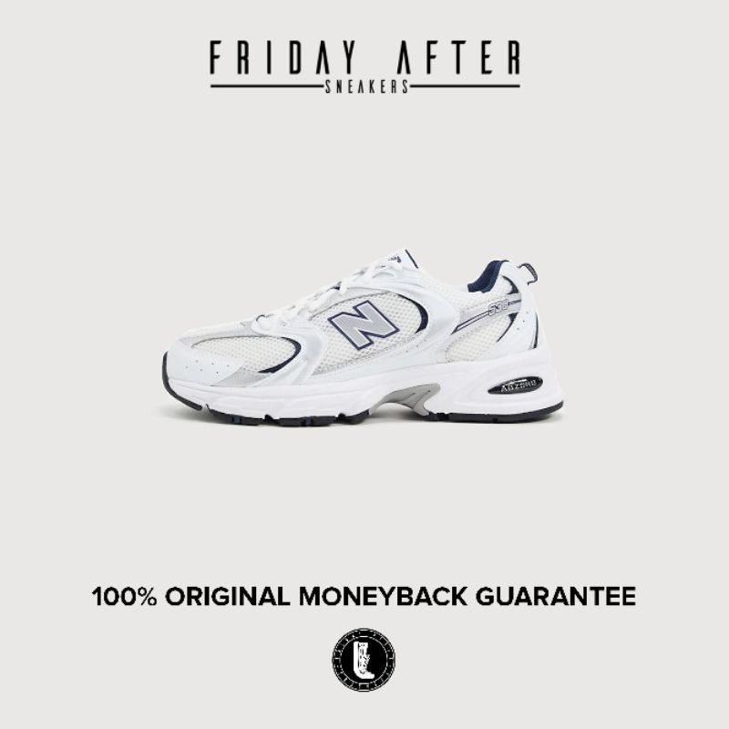 Sepatu Sneakers Pria dan Wanita New Balance 530 MR530 White Natural Indigo Original Resmi