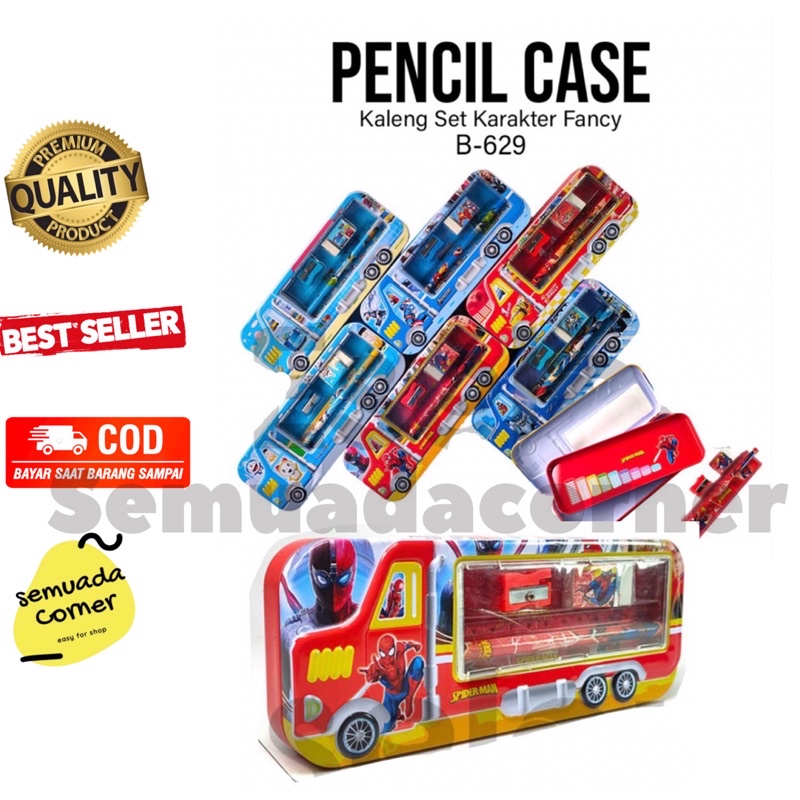 

BISA COD Tempat Pensil Bentuk Bus Set Karakter B629 Te