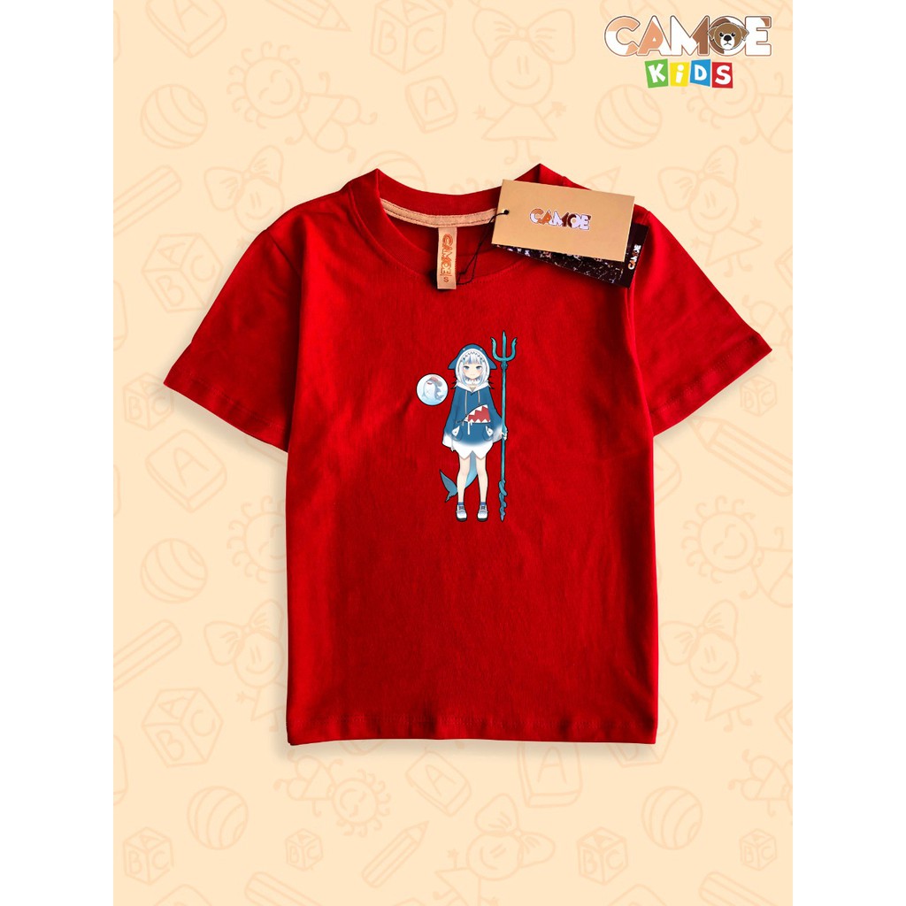 Baju kaos anak kids premium Hololive Gawr Gura shark