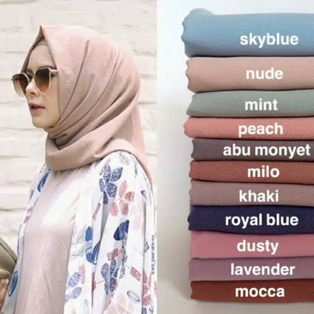  Warna  Jilbab Abu  Abu  Monyet  Voal Motif