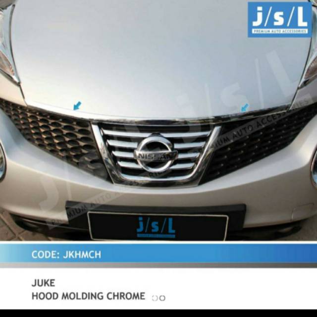 Hood molding/ list kap mesin Nissan Juke chrome jsl