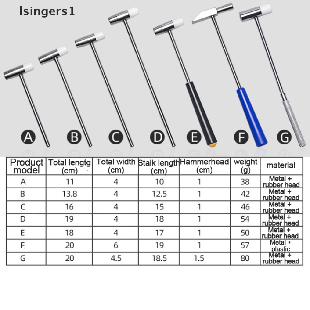 (lsingers1) 1pc Palu Mini Bahan Baja Untuk Reparasi Jam Tangan / Perhiasan