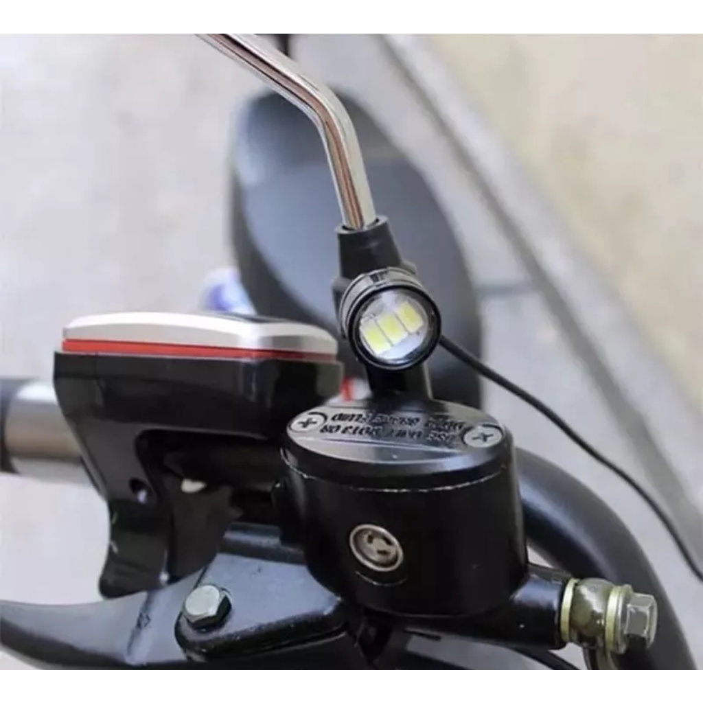 Mata Elang kedip Strobo / Lampu Led Mata Elang Strobo Brecket Spion Flash 3 mode