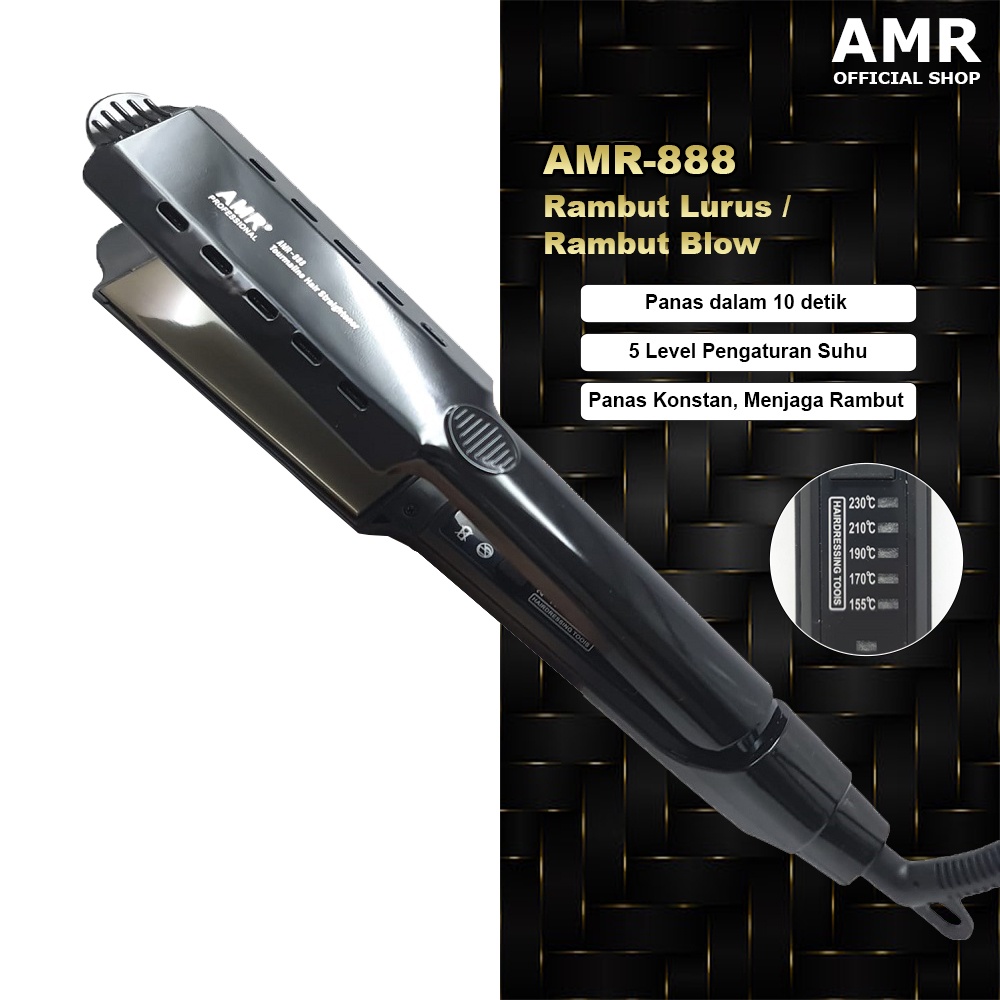 AMR-888 / Catok Rambut AMR 2in1 Tipe AMR-888 (Catokan Rambut) Hair Straightener - CO