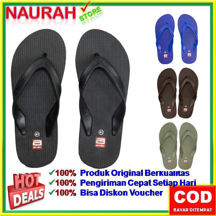 SANDAL JEPIT ANDO HAWAII 38 - 46 100% ORIGINAL FULL RUBBER KARET ALAMI ANTI SLIP KUALITAS IMPORT