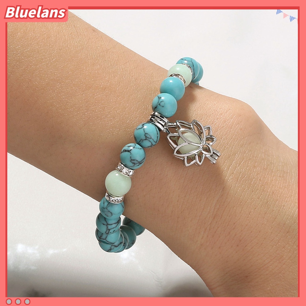 Gelang Manik-Manik Turquoise Imitasi Luminous Elastis Untuk Wanita