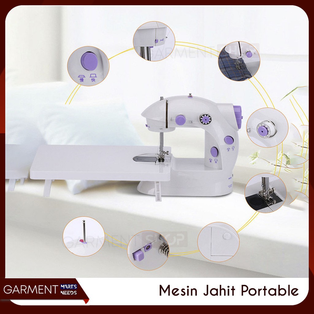 Mesin Jahit Mini Portable Lampu Sewing Machine SM 202A-4