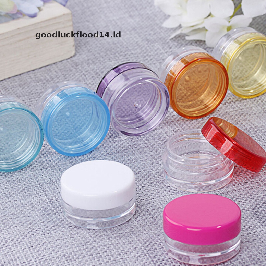 10 Pcs Botol Jar Pot Wadah Kosong Ukuran 5ml Untuk Krim Wajah Eyeshadow