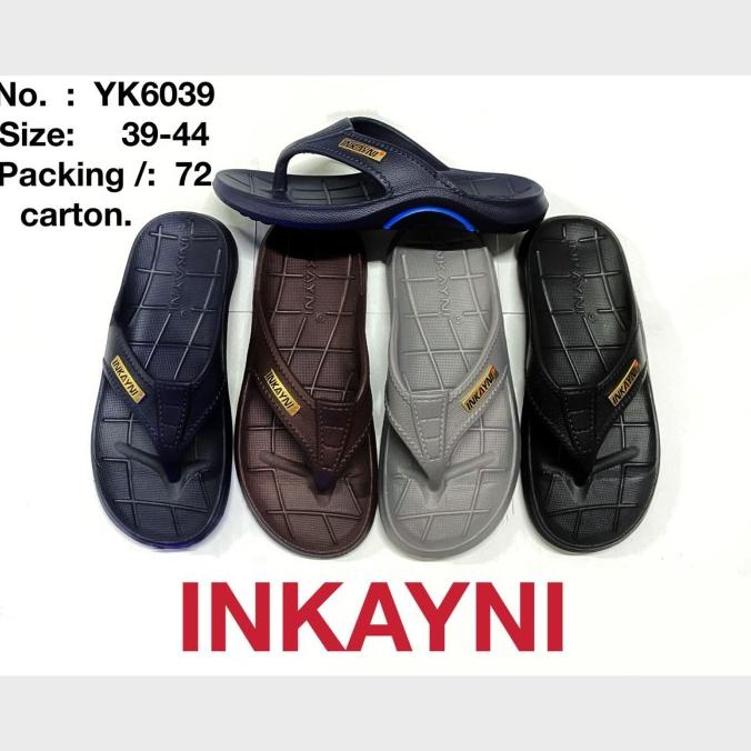 Premium Product Yk6039 Sandal Jepit Karet Pria Dewasa Remaja Merek Inkayni Size 39-44 - Paling Dimin