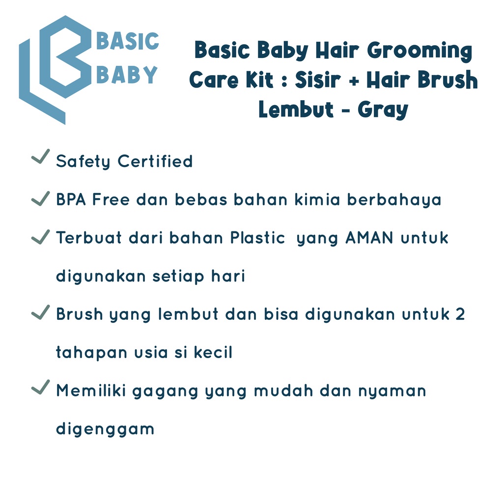 Basic Baby Hair Grooming Care Kit - Sisir Bayi Lembut