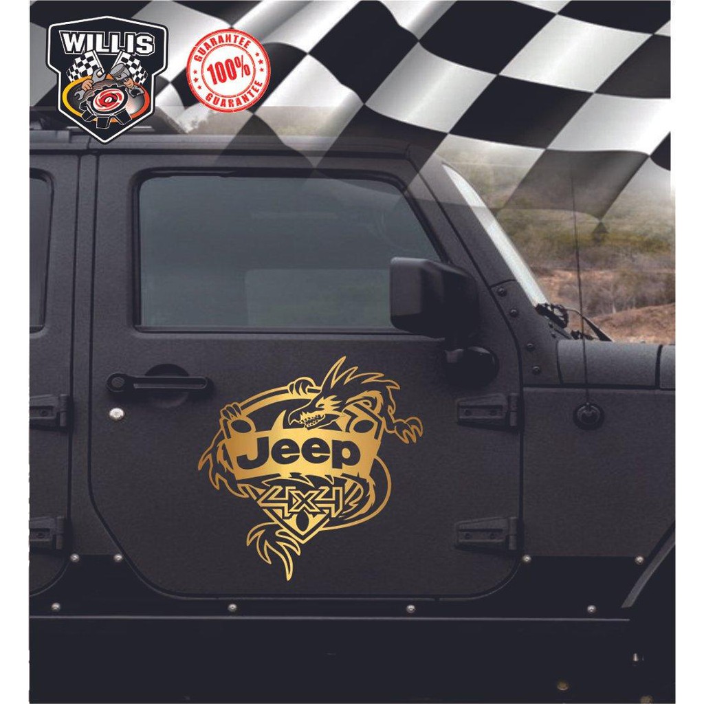 STIKER MOBIL NAGA BODY PINTU JEEP KATANA FEROZA ESCUDO WRANGLER 02 Shopee Indonesia