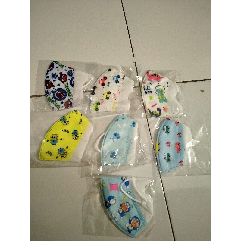 masker duckbill anak motif cowok ecer satuan