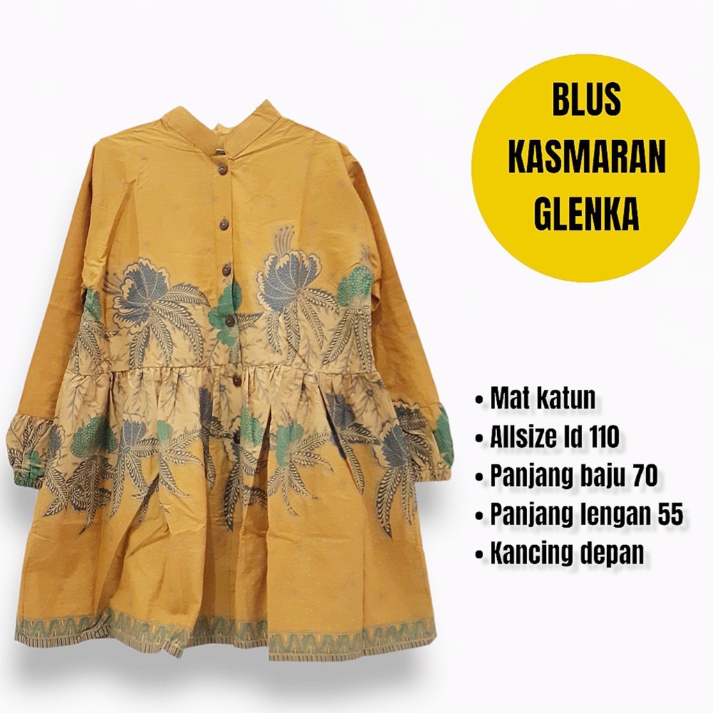 Blus kasmaran Glenka batik solo atasan kerja Blus wanita blus kerja