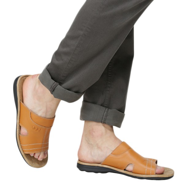 Sandal Pria Kulit Asli Rasheda GR 41 Kokop Slide All Size