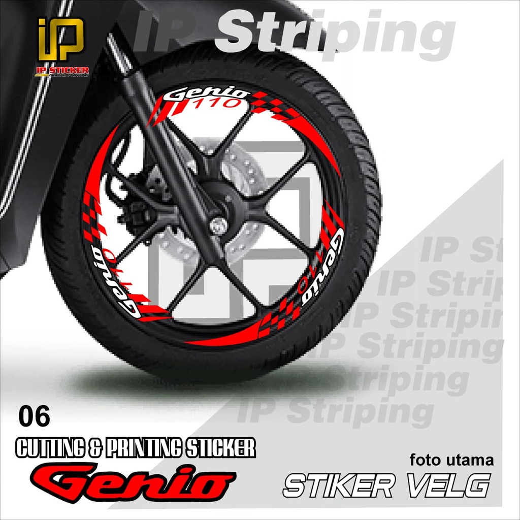 (COD) STIKER VELG GENIO CUTTING STICKER VELG GENIO VARIASI LIS BAN/VELG 06