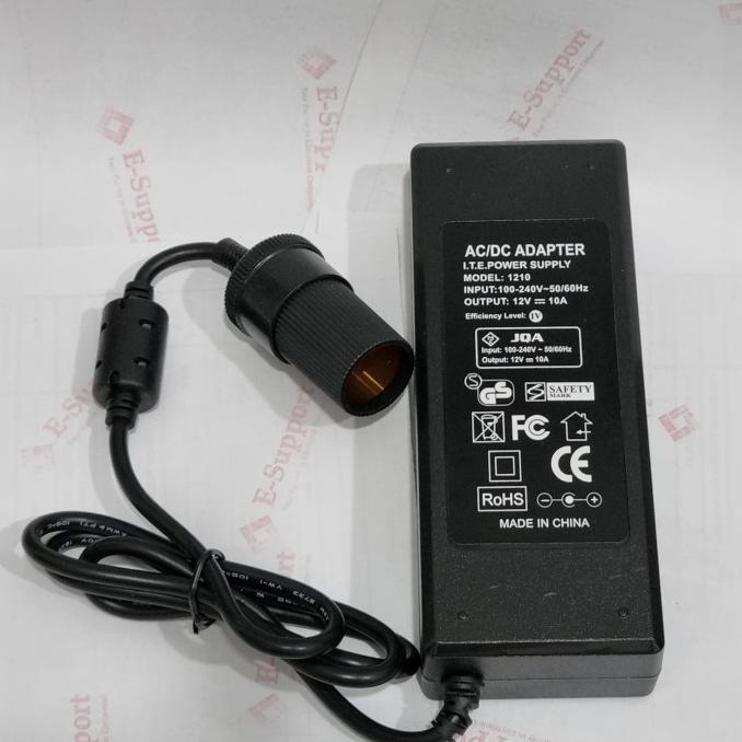 Adaptor 12V 10A Jack Lighter Car Vacum Cleaner Ac To Dc 220V