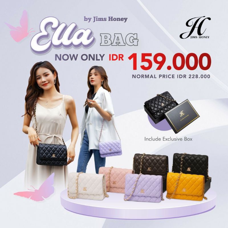 Ella Bag Jims Honey Tas Selempang Tas Jinjing Jims Honey Murah Lucu 100% Original Free Box