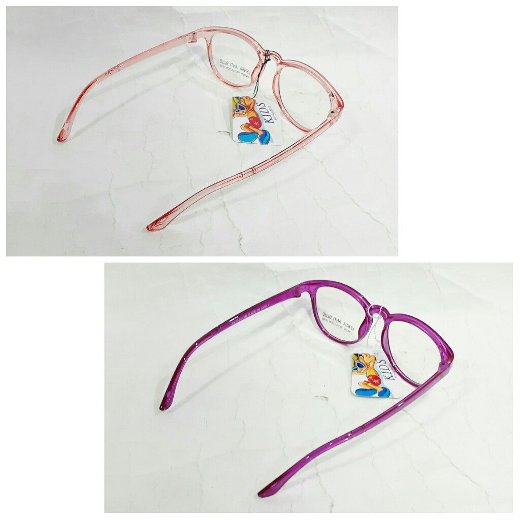 Kacamata anak perempuan bening lensa anti blue radiation kaca mata screen protection lens sinar biru-5