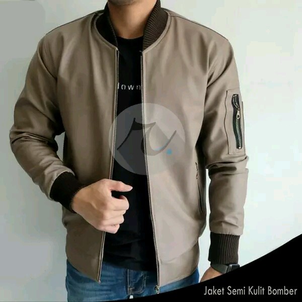 (NEW TREN) Jaket Kulit Mondy AJ /Bigsize/Size S M L XL 2XL 3XL 4XL 5XL/Casual Cowok Cewe