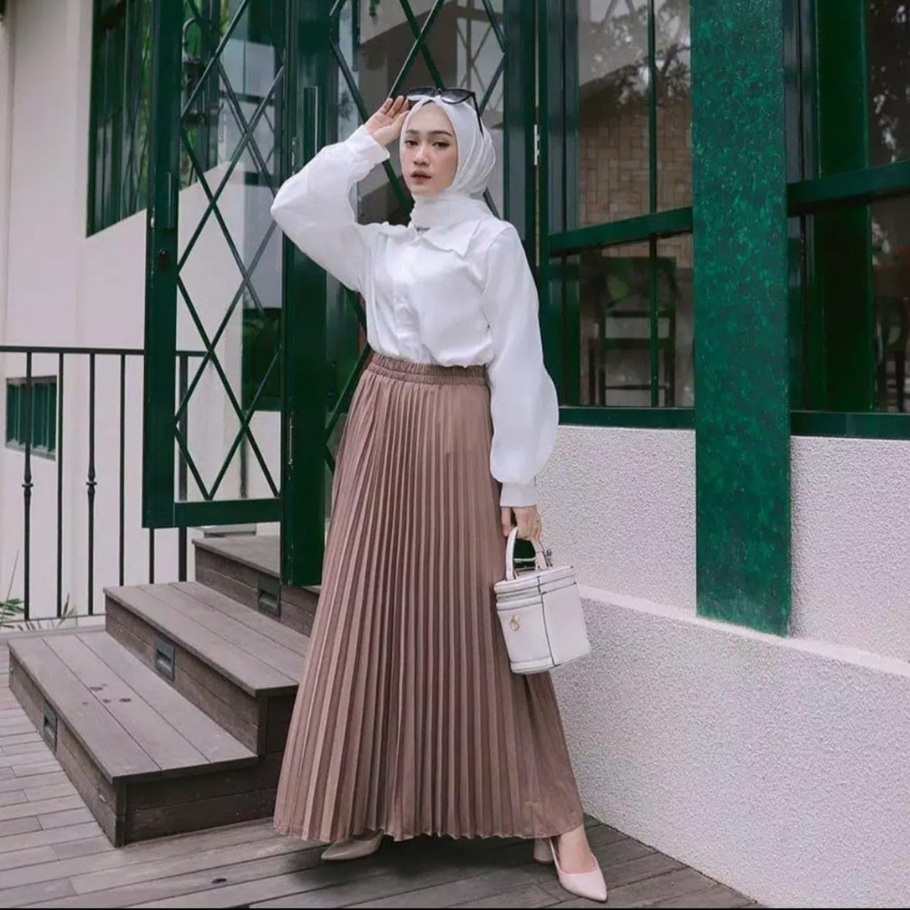 Rok plisket murah warna kumplit (BISA BAYAR DITEMPAT)