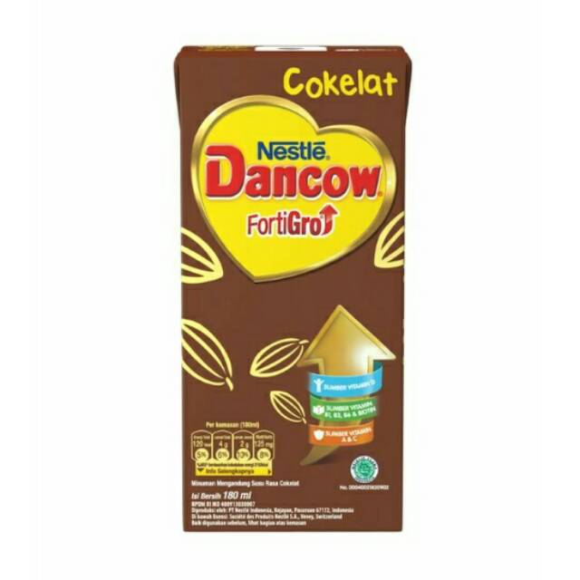 

Dancow susu cair Uht fortigro cokelat 180 ml