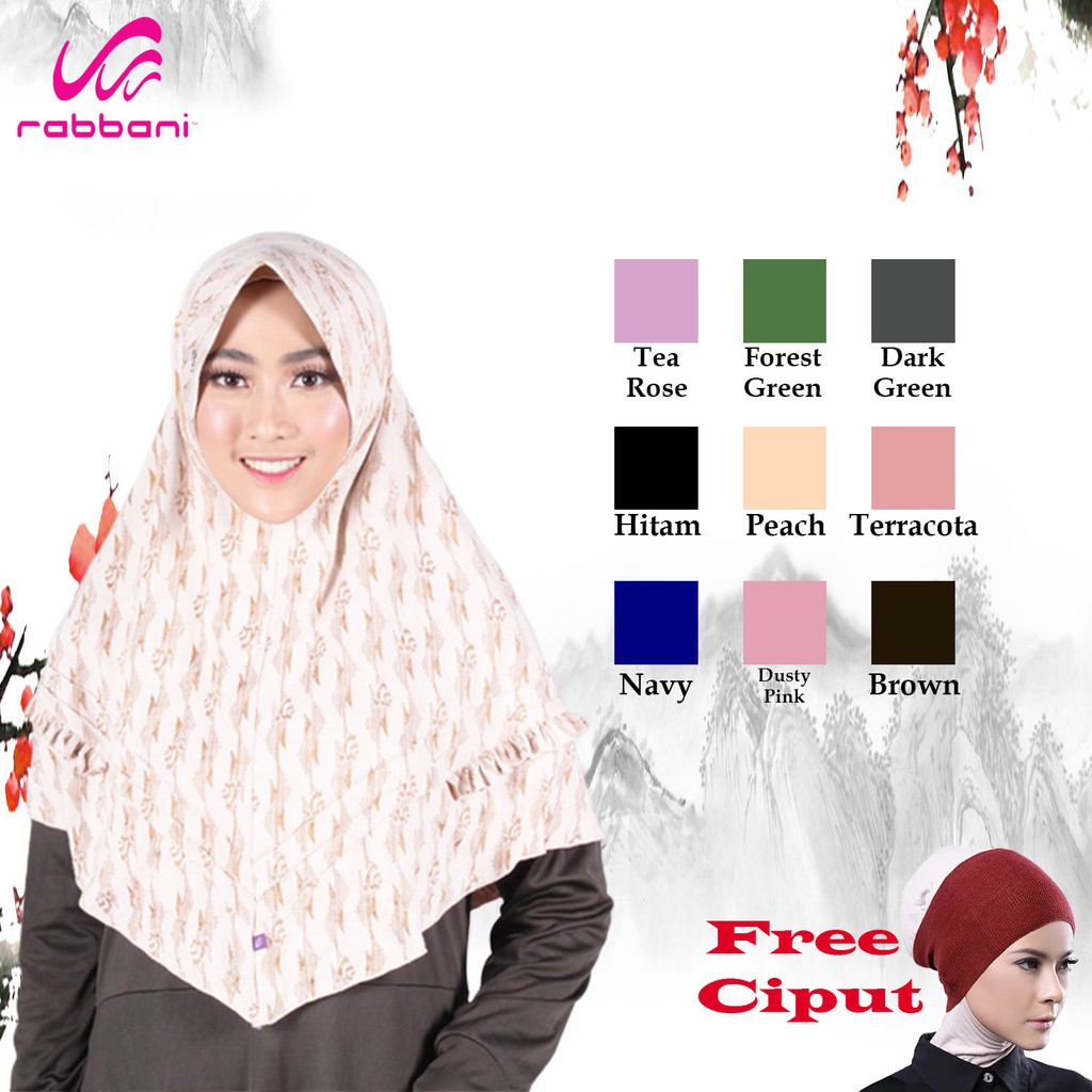 Kerudung Instan Rabbani Genni Original Murah