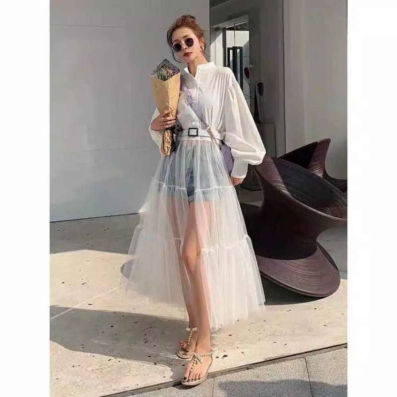 Long Outer Wanita Tile Tube Outer Import Premium Cardigan Panjang