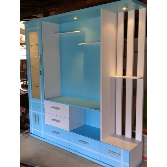 lemari tv untuk tv 43 in