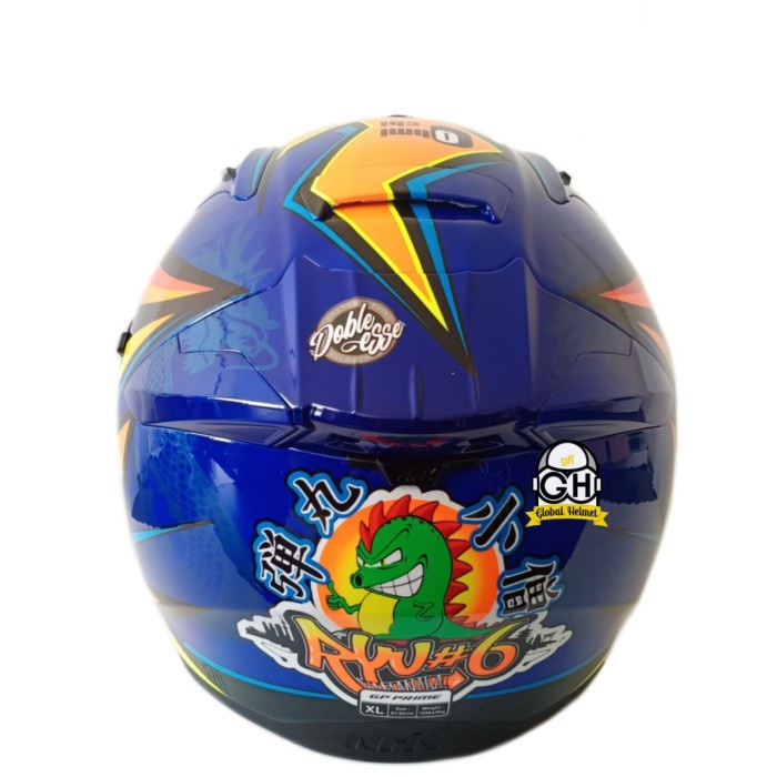 Helm Nhk Full Face Nhk Gp Prime Motif Ryusei Yamanaka Dark Blue Glossy Termurah