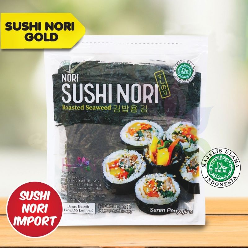 HALAL- Nori Tabur Rumput Laut Panggang 60g - Nori Kimbab - Rasa Original