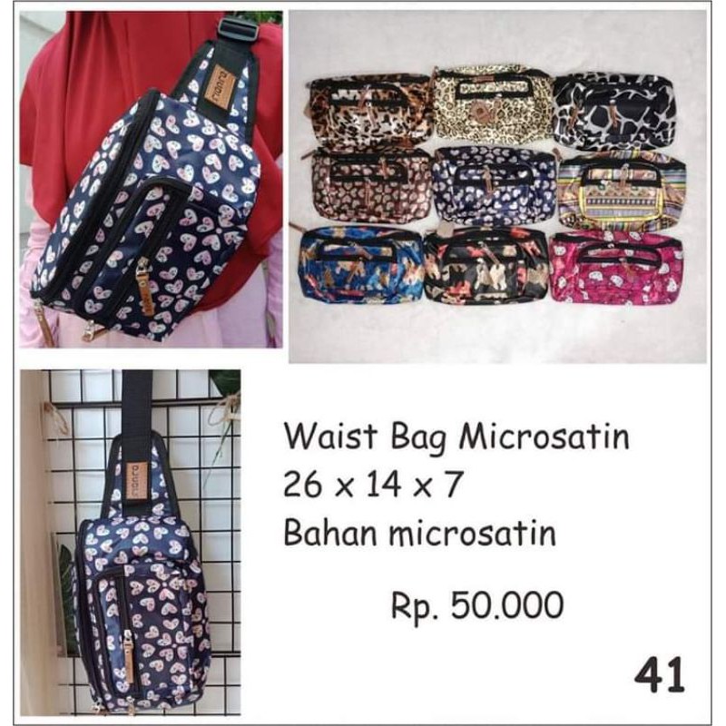 Tas Pinggang Waistbag Microsatin Rianra