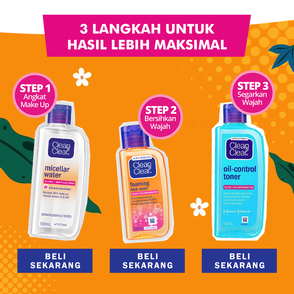 YES PROMO Clean &amp; Clear Foaming Face Wash Sabun Cuci Muka Pembersih Wajah 50ml #rumahvitamin