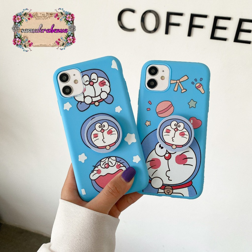 SS265 Softcase Popsocket DORAEMON Vivo Y91c Y1s Y91 Y93 Y95 Y12 Y17 Y15 Y19 U3 Y5s SB1583