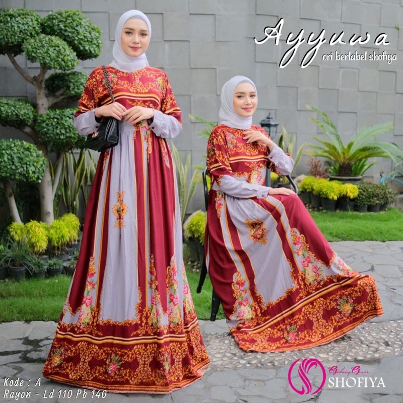 [NEW] AYYUWA DRESS MUSLIMAH ORIGINAL GGS BY SHOFIYA BTC