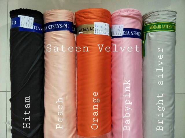 MURAH!! Kain satin roberto Velvet valentino premium (bridesmaid)/ bahan satin Velvet.