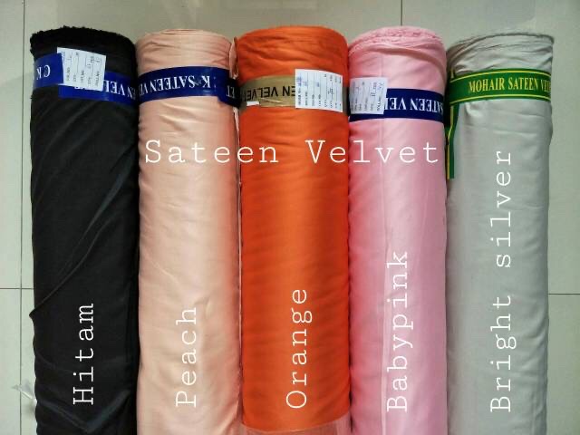 Kain bahan satin by Roberto Velvet premium / kain bahan satin/bahan seragam bridesmaid.