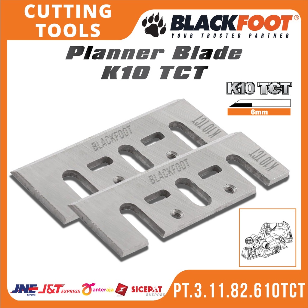 BLACKFOOT - Mata Serut Listrik Pisau Serut Blackfoot Planer Blade K10 TCT Material Tungsten Carbide 