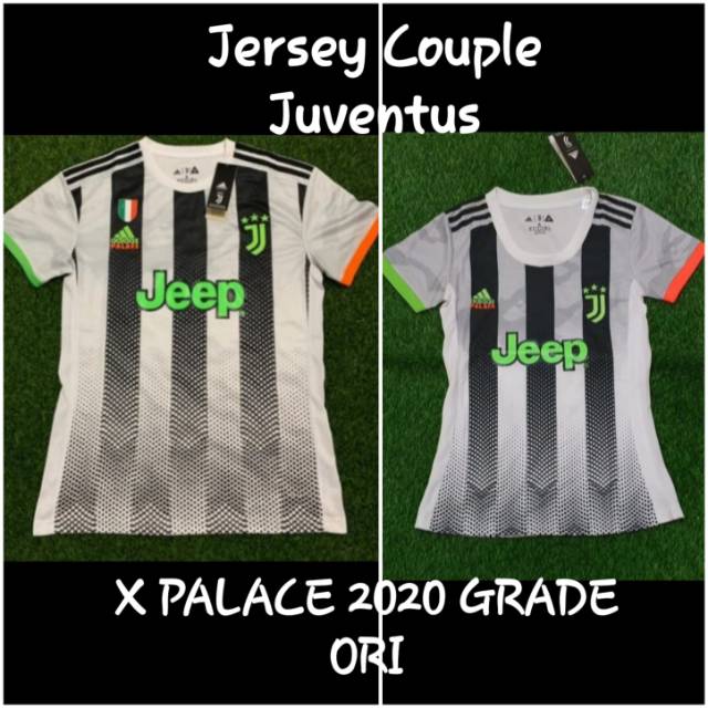 JERSEY COUPLE PASANGAN PRIA DAN WANITA JUVENTUS X PALACE 4TH 2020 GRADE ORI