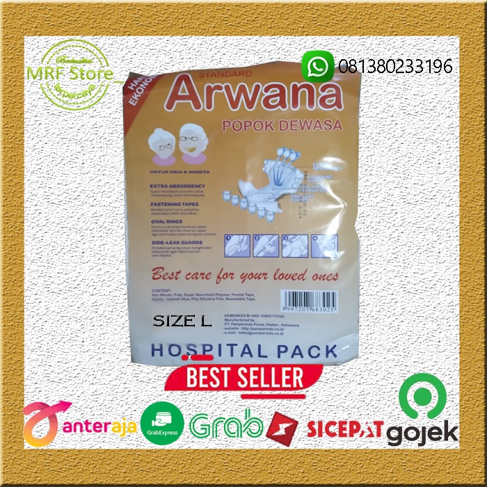 Popok Perekat Dewasa | Pempers Dewasa Perekat | Diapers Dewasa Perekat ukuran L Murah Pria/Wanita