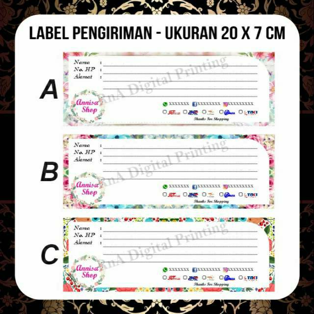 

Label Stiker Pengiriman olshop Panjang 20x7 cm