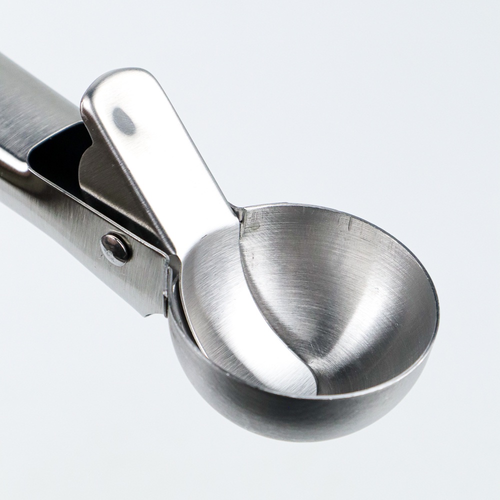 KNIFEZER Sendok Takar Es Krim Gula Kopi Ice Cream Scoop Spoon- Silver