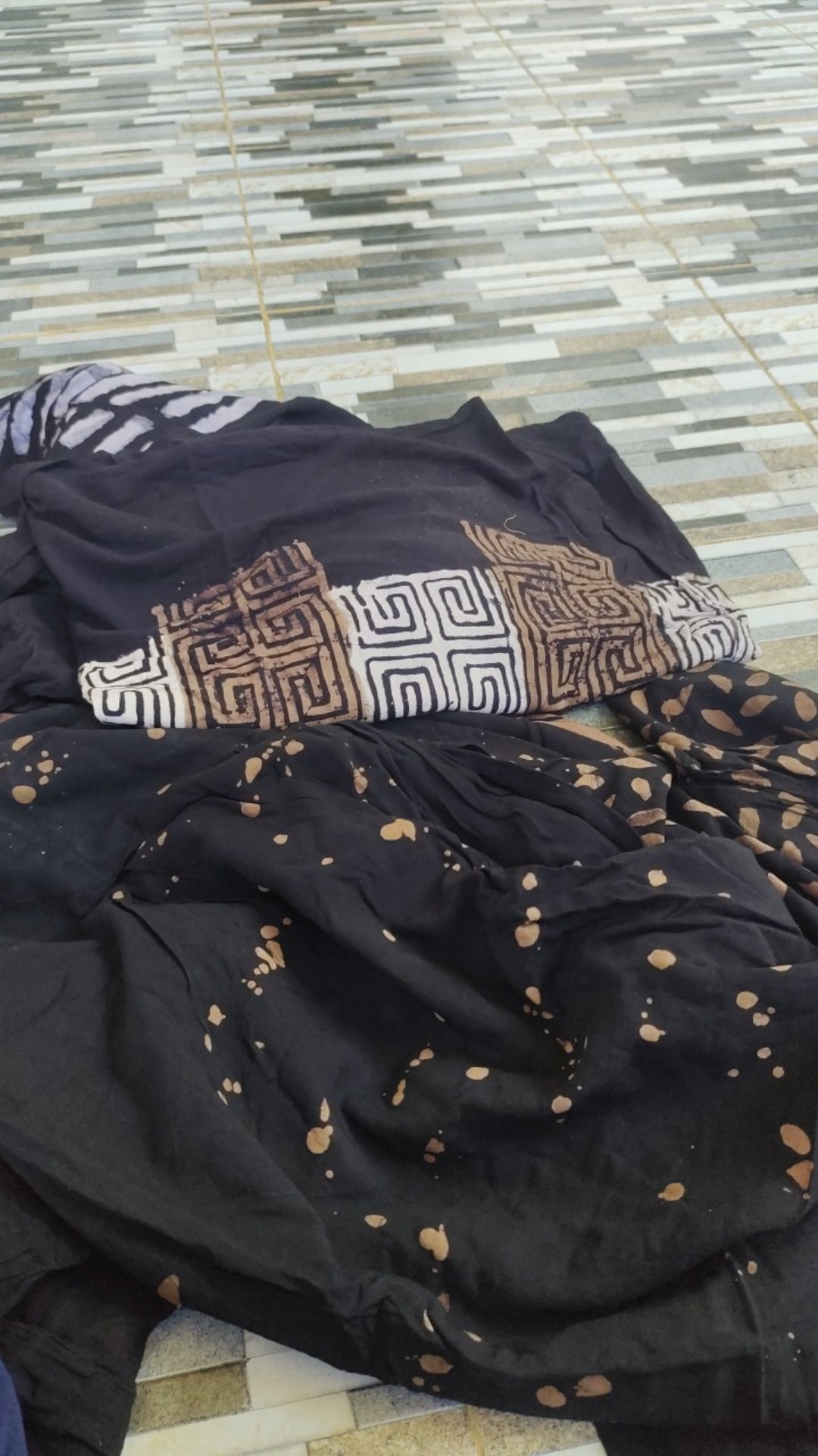 Gamis Cap Malam Asli Batik Pekalongan | Gamis Twill | Gamis Twill Abstrak Bahan Rayon Tebal Adem