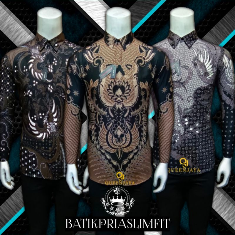 BAJU KEMEJA BATIK PRIA SLIMFIT LENGAN PANJANG MEWAH SLIM FIT