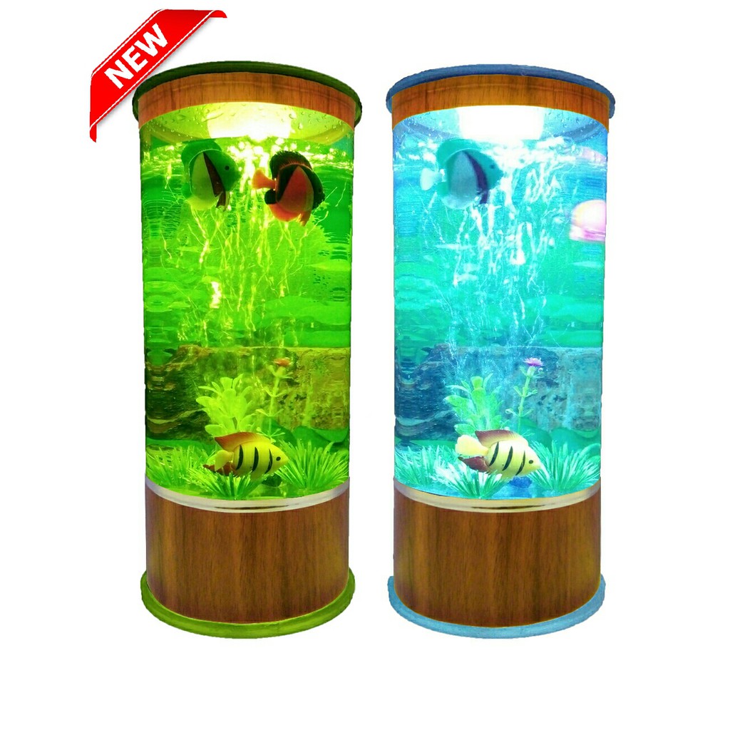 aquarium mini / aquarium lengkap mesin aerator aquarium dan lampu aquarium (TBG28)