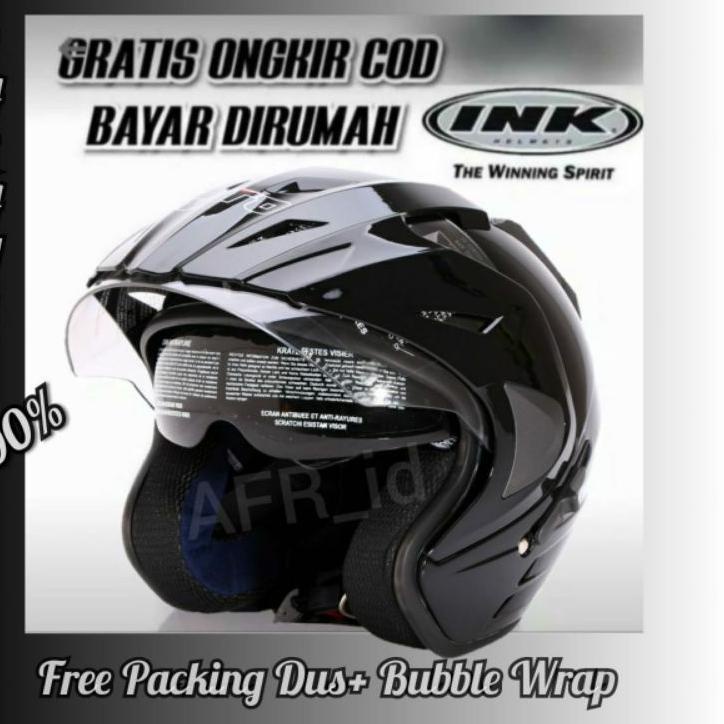 Helm INK Kw Super Double Dobel Visor Helem Topi 2 kaca Pria Wanita Dewasa SNI ジ