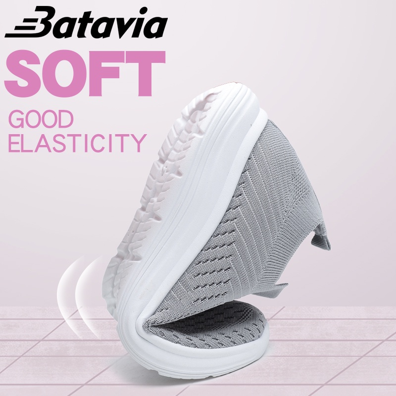 Batavia 2023 Soft bottom non-slip work shoes women's shoes fitness dancing casual running sneakers black  baru sepatu kasual fashion sepatu lari anyaman terbang sepatu olahraga wanita N6