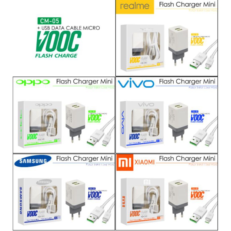 Charger BRANDED 2Usb Vooc MINI 4A ♧ Micro USB