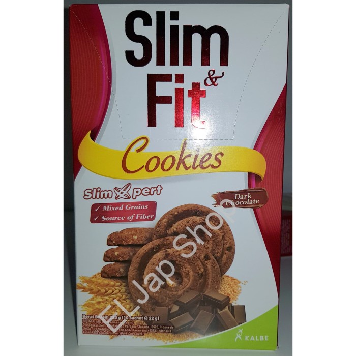 

KERING-KUE- KUE / COOKIES SLIM AND FIT BY KALBE ISI 10 SACHET RASA DARK CHOCOLATE -KUE-KERING.