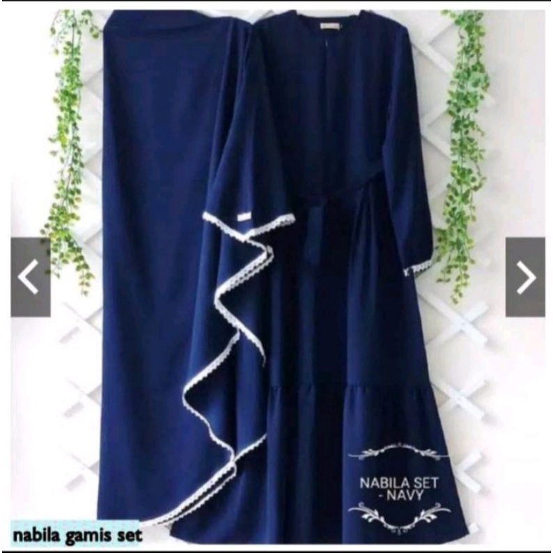 Set Gamis + Hijab Nabila