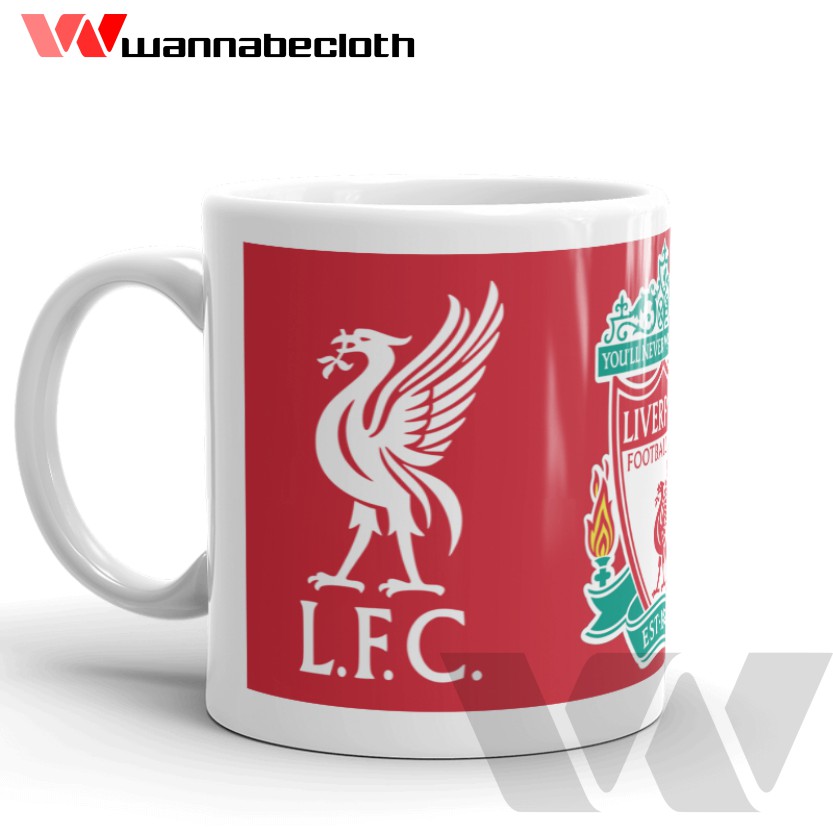 Gelas Liverpool Mug Liverpool Mug Custom Souvenir Liverpool Mug Bola Liverpool LFC Logo Red v2